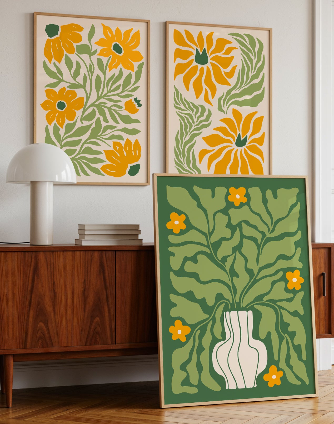 Set Of 3 Abstract Flower Prints | Digital Download