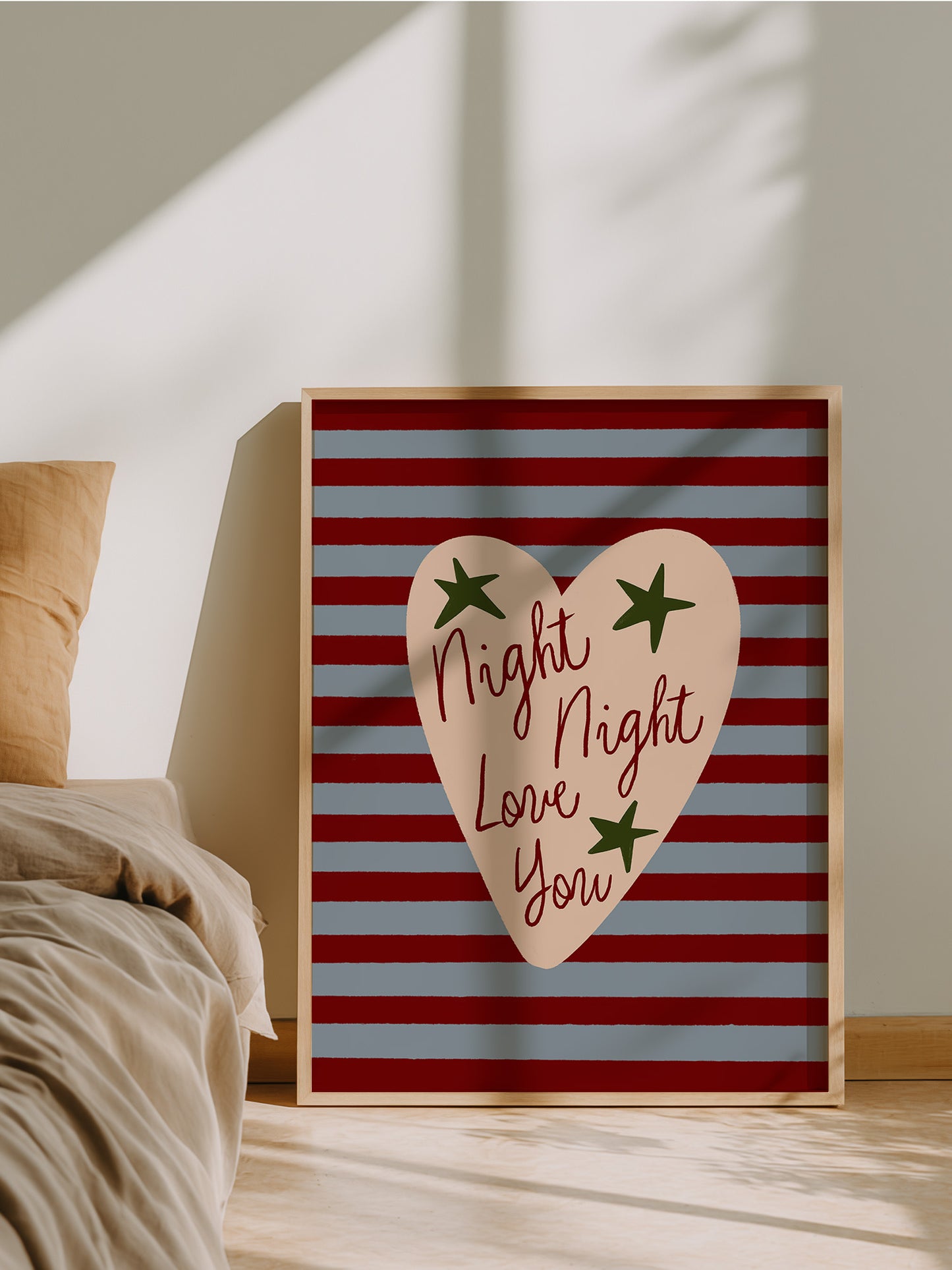 Retro Night Night Love You Print
