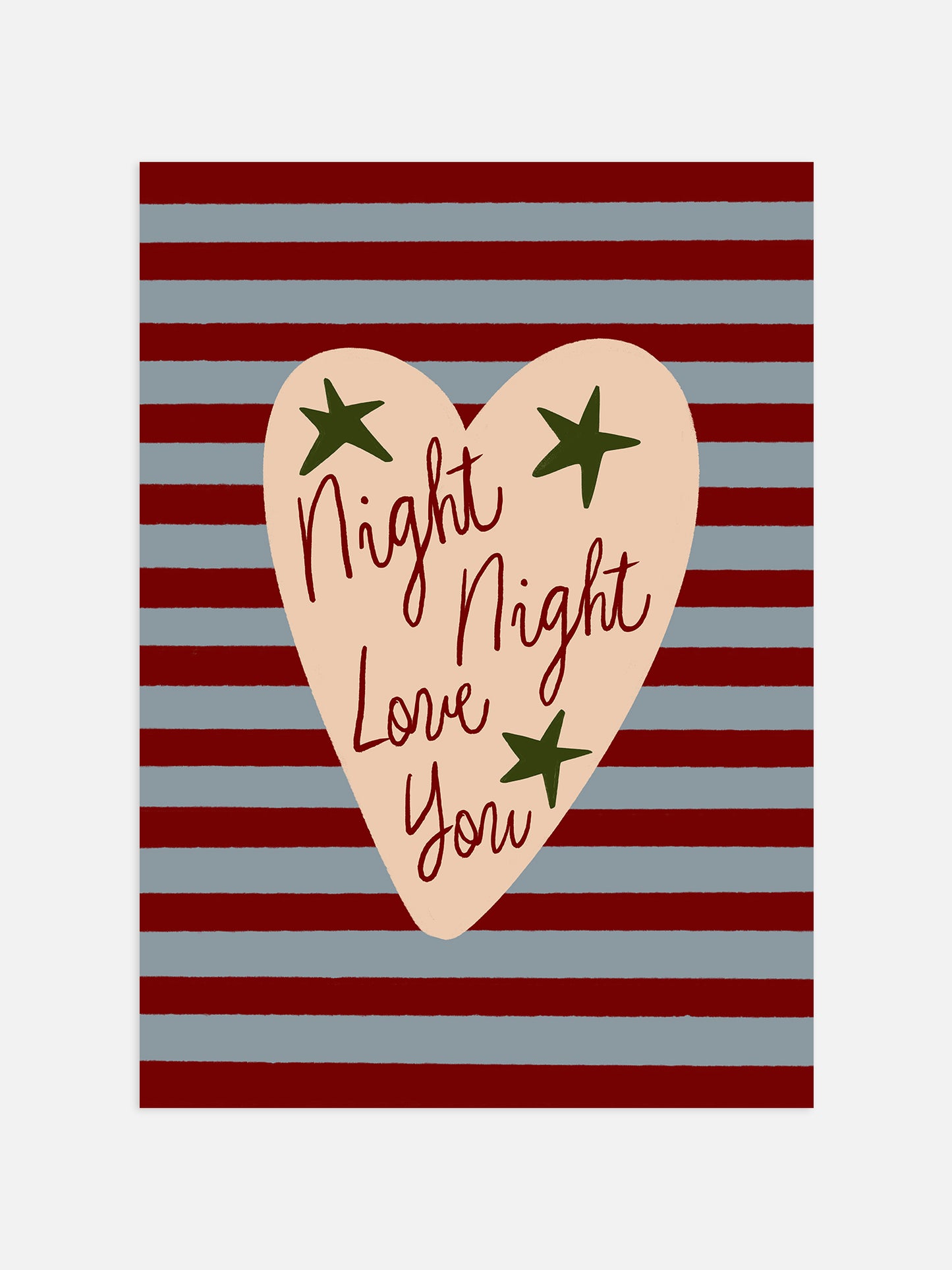 Retro Night Night Love You Print