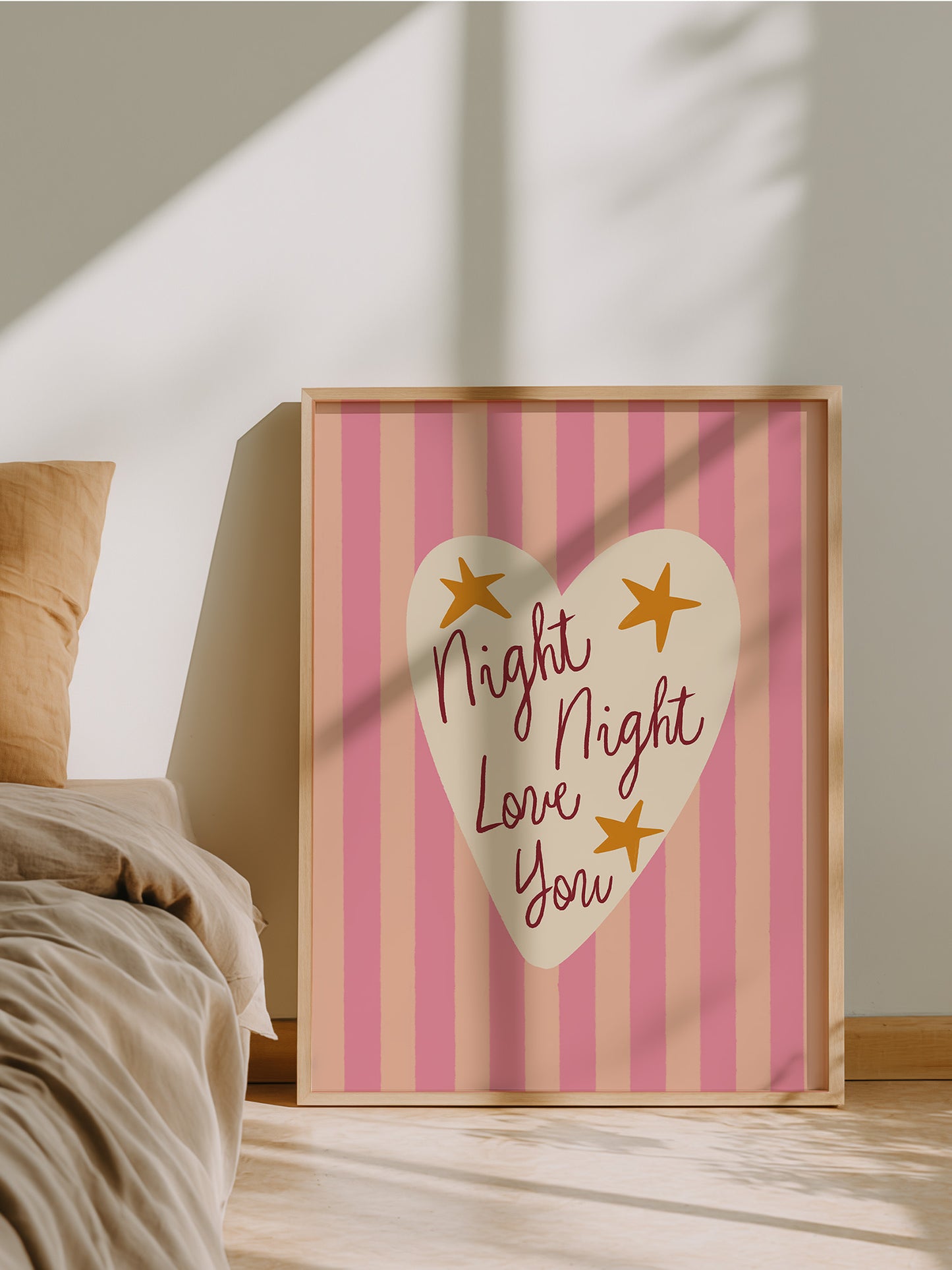 Retro Night Night Love You Print