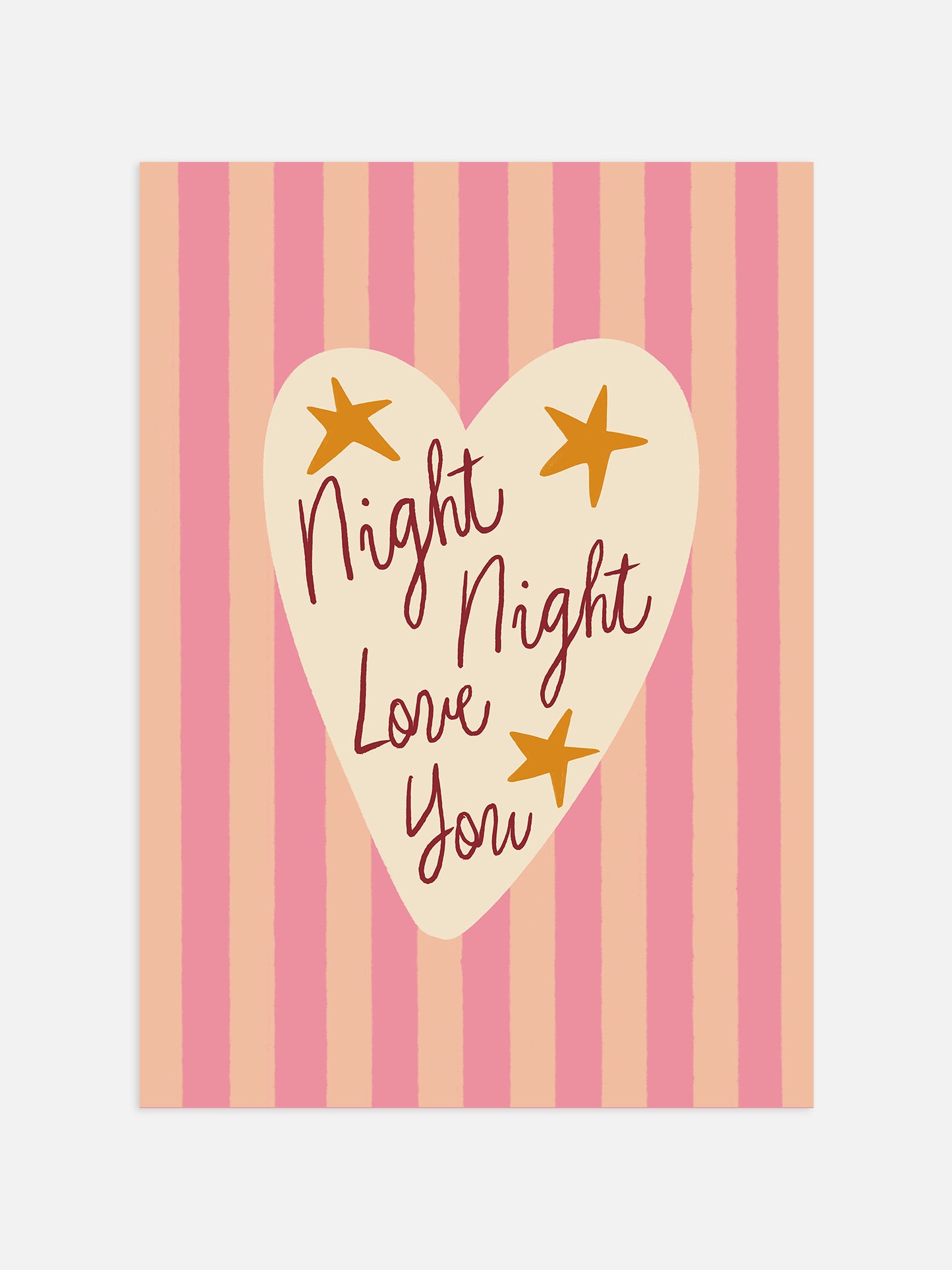 Retro Night Night Love You Print