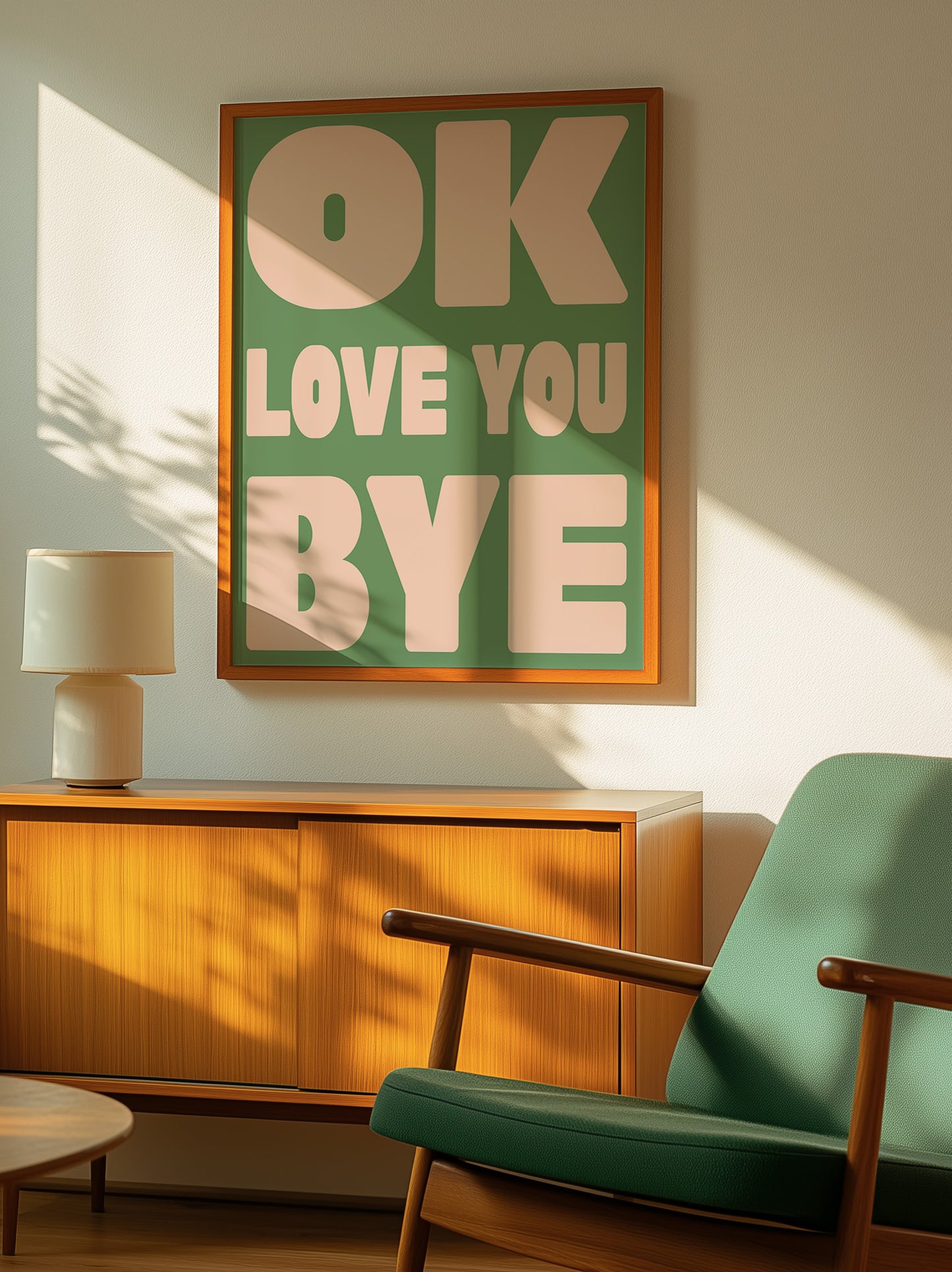 Ok Love You Bye Print | Sage & Peach