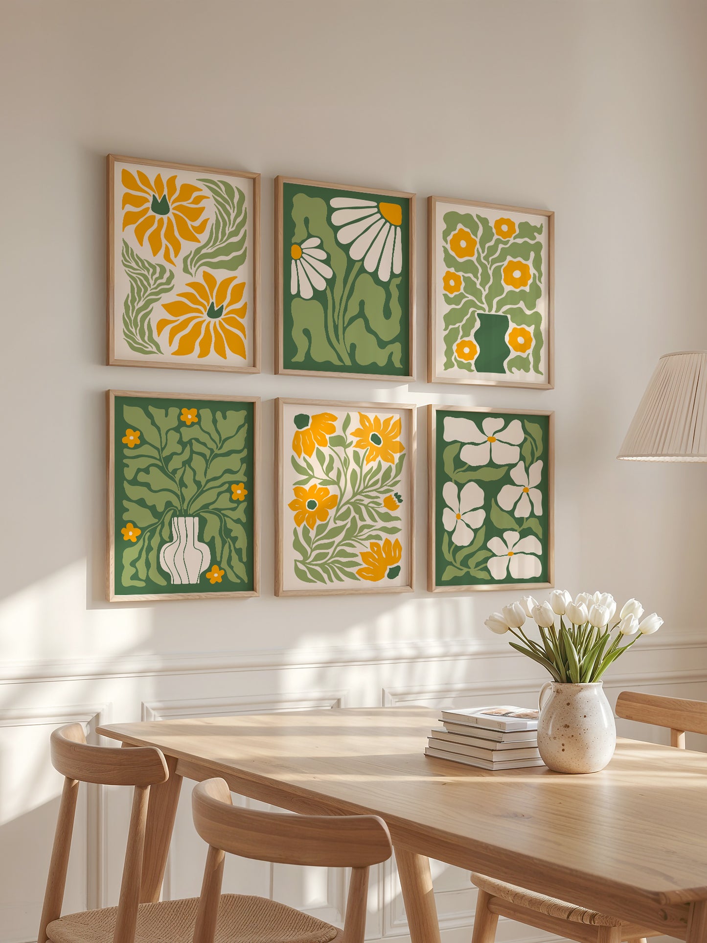 Set Of 6 Abstract Floral Prints | Digital Download