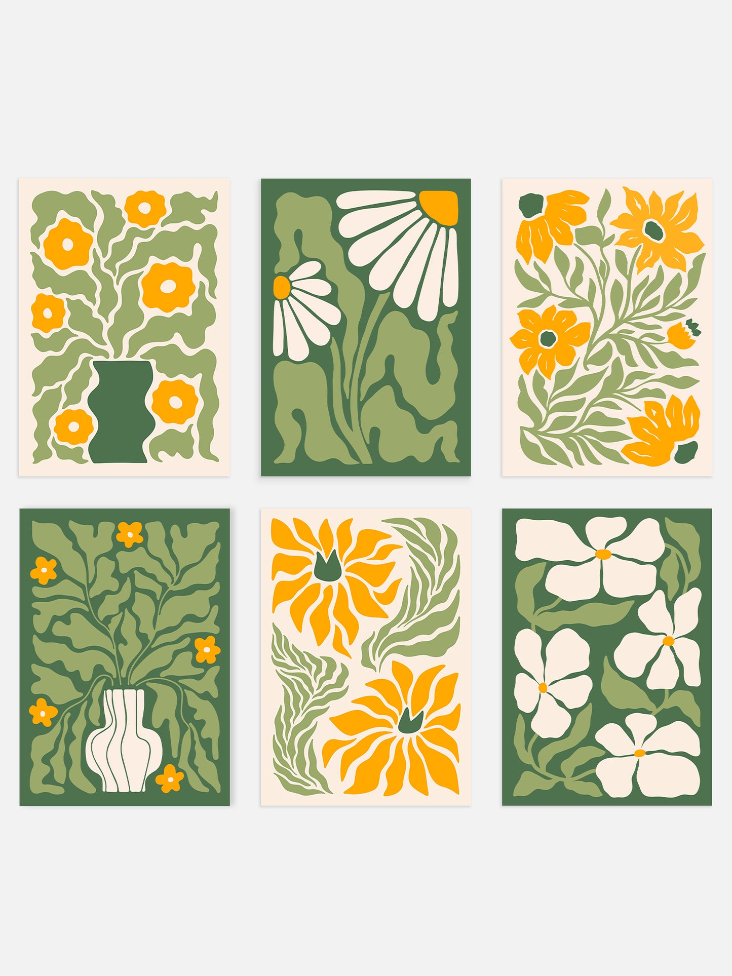 Set Of 6 Abstract Floral Prints | Digital Download