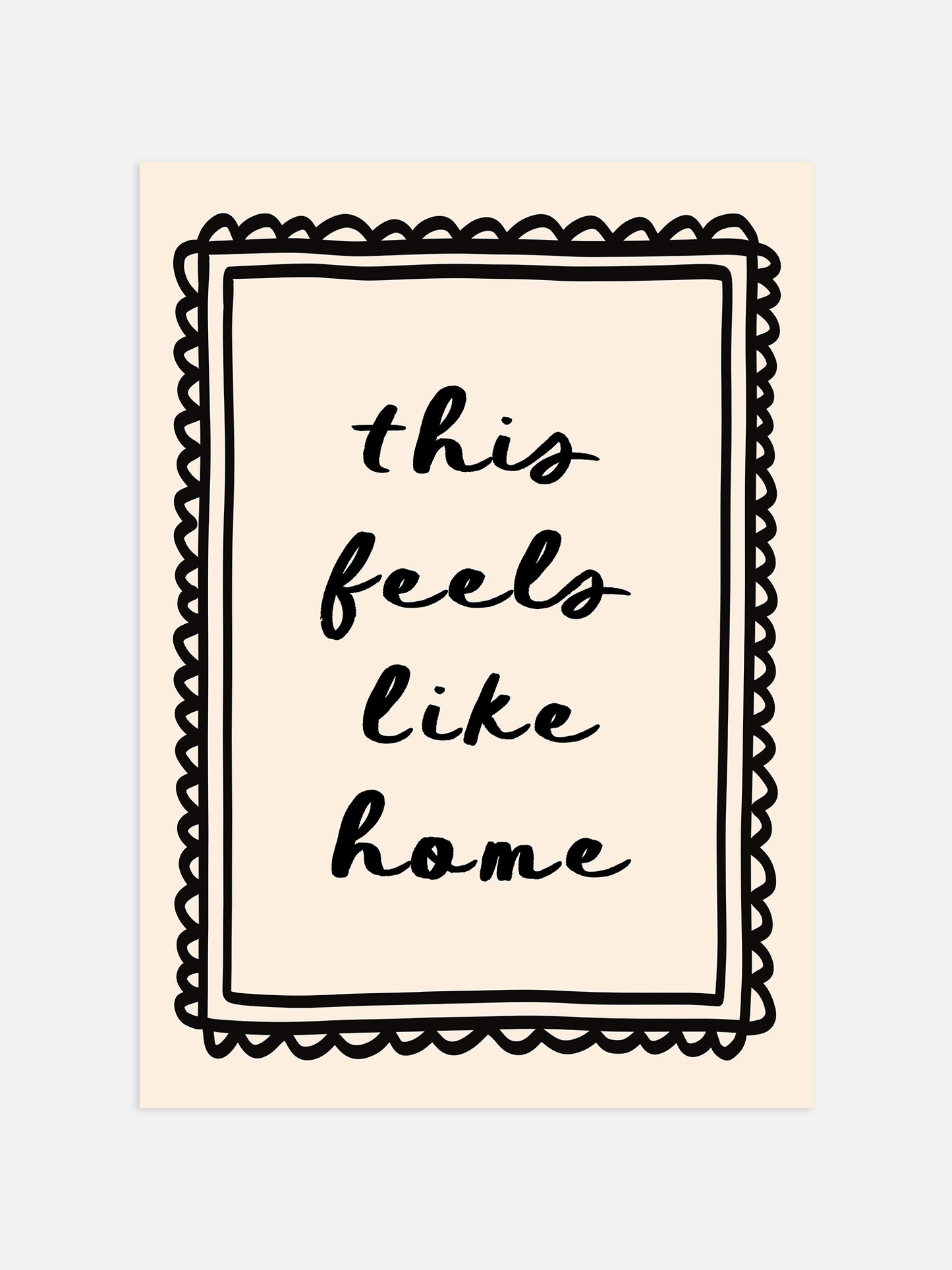 This Feels Like Home Print | Black