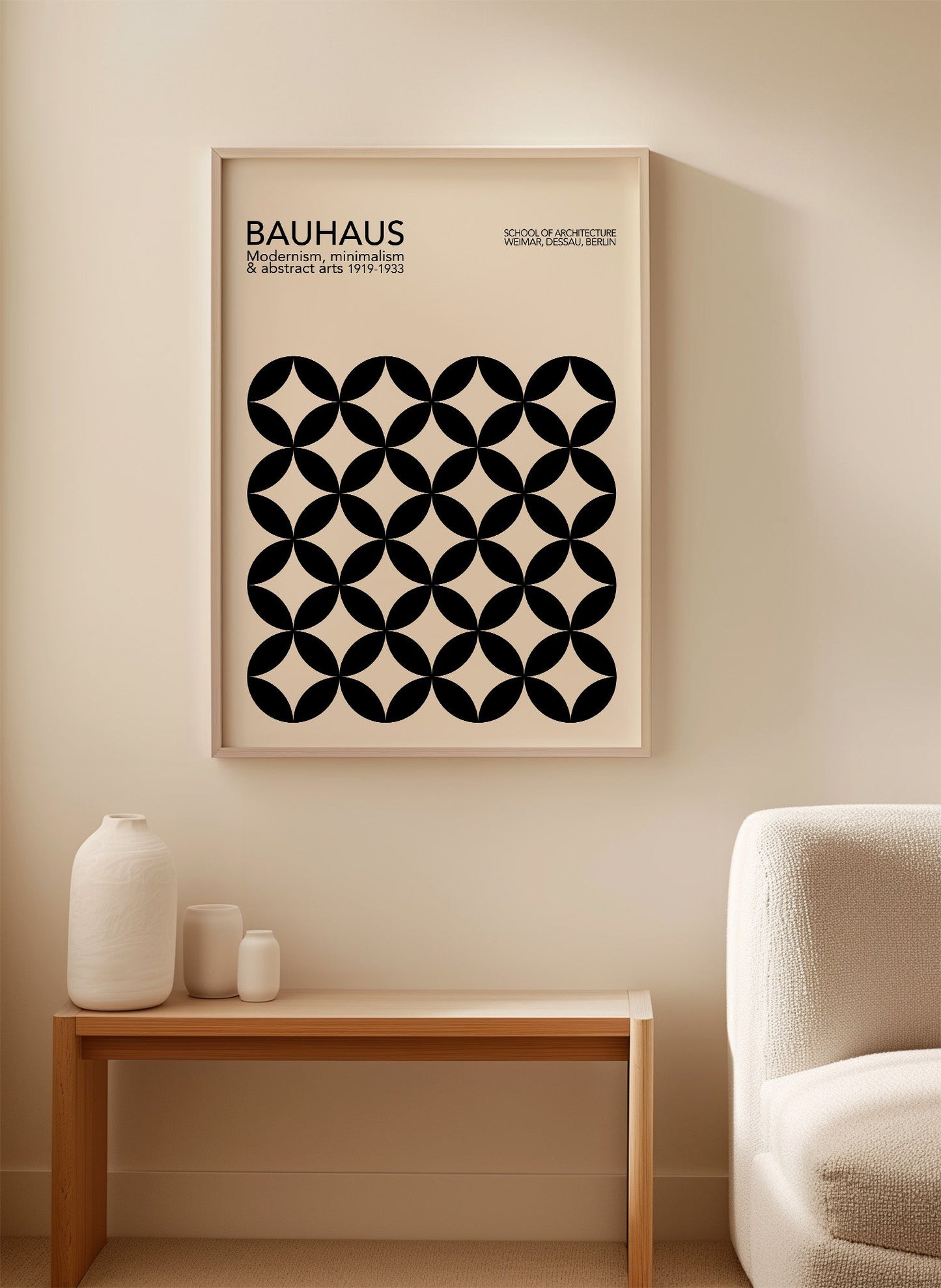 Bauhaus Architecture Poster – Modern Art Print with Geometric Wall Art Design