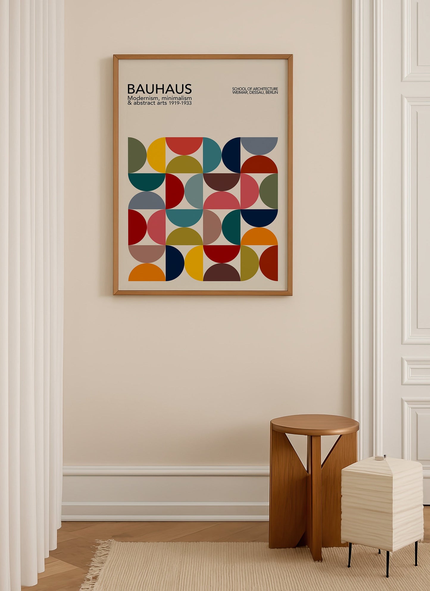 Bauhaus Poster – Geometric Wall Art | Mid Century Print, Bold Shapes Artwork