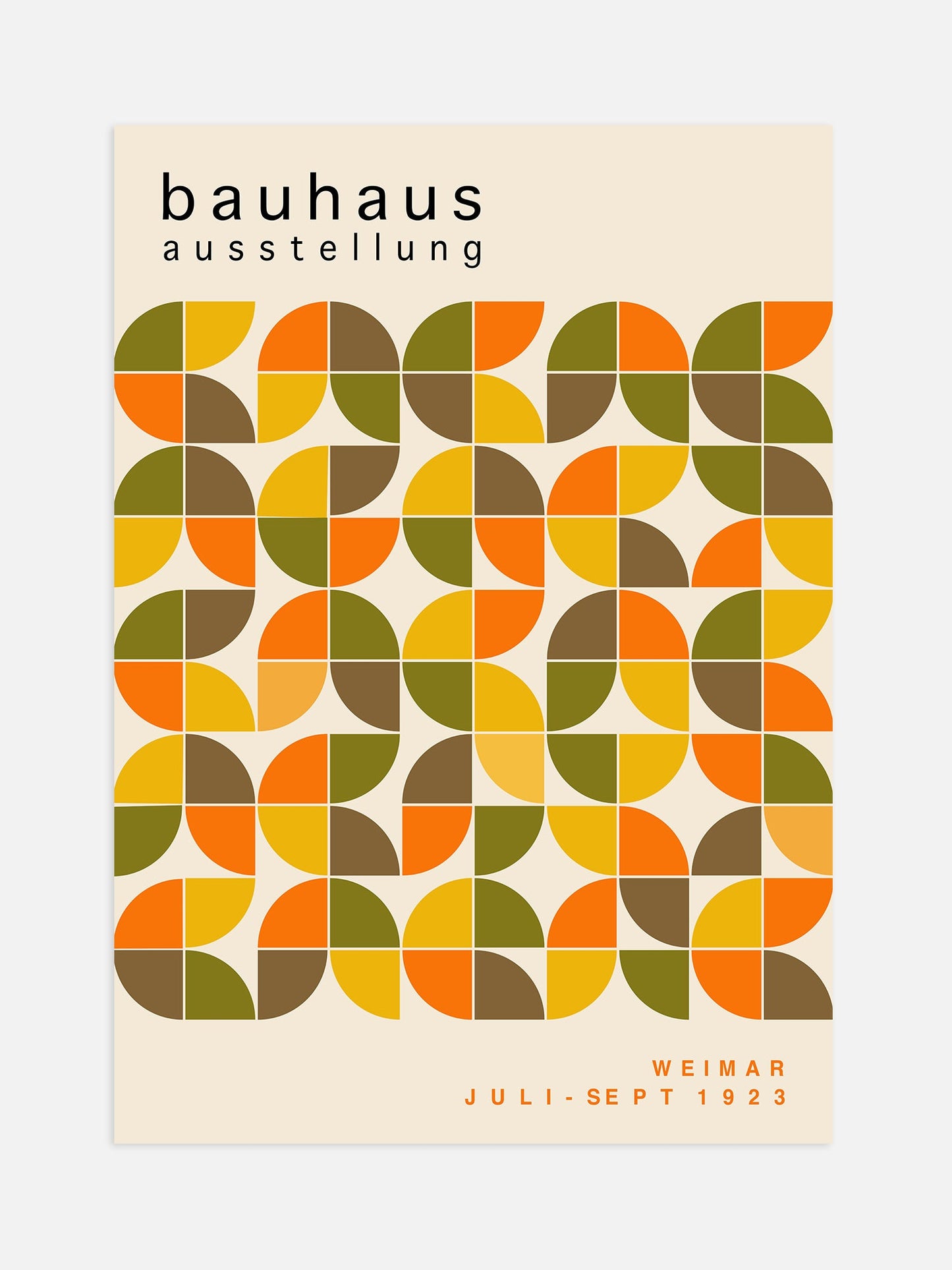 Bauhaus Poster - Mid Century Modern Print | Bold Color Poster, Vibrant Wall Art