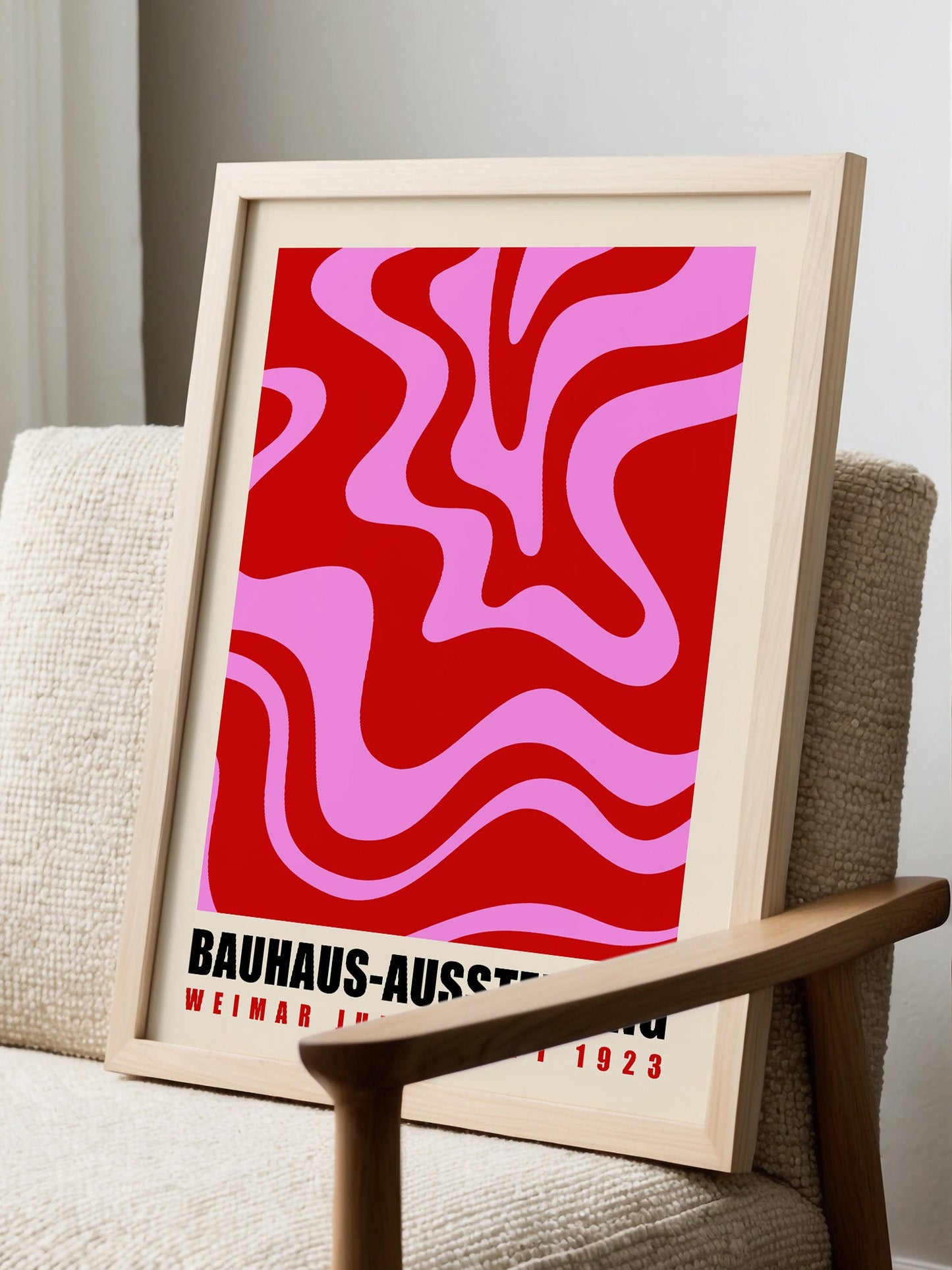 Bauhaus Wall Art – Maximalist Art Print With Bold Geometric Shapes & Modern Typography