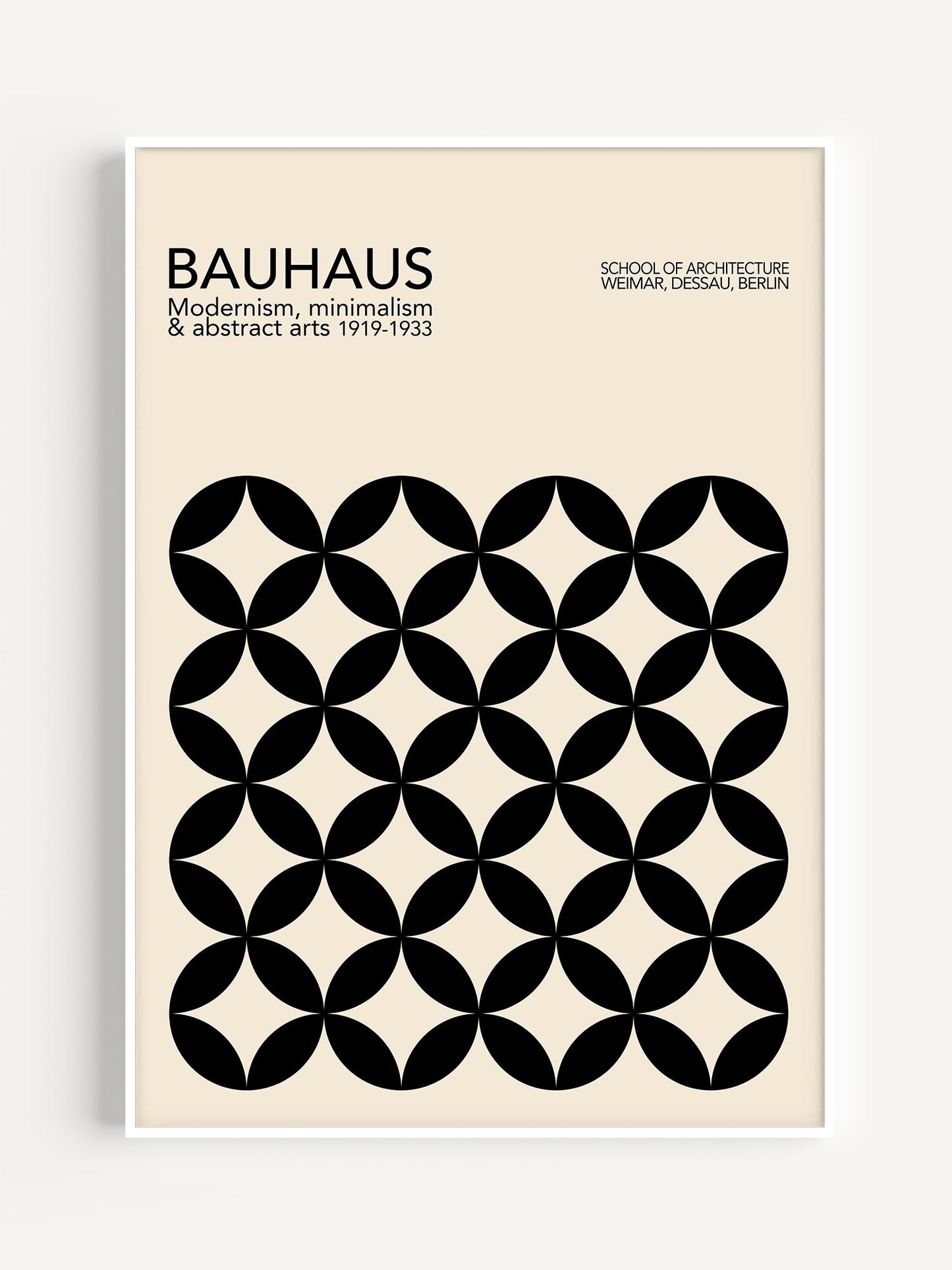 Bauhaus Architecture Poster – Modern Art Print with Geometric Wall Art Design