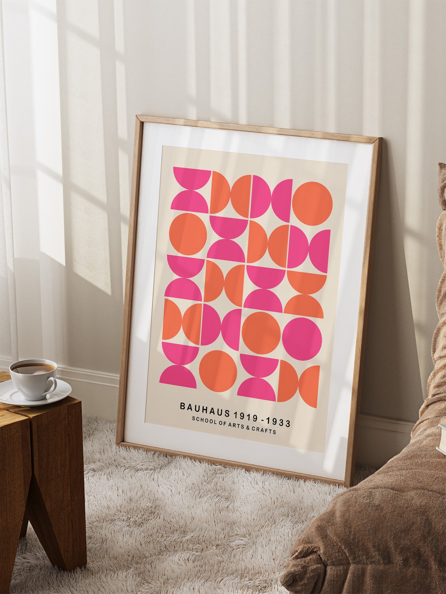 Bauhaus Pink Geometric Print | Digital Download