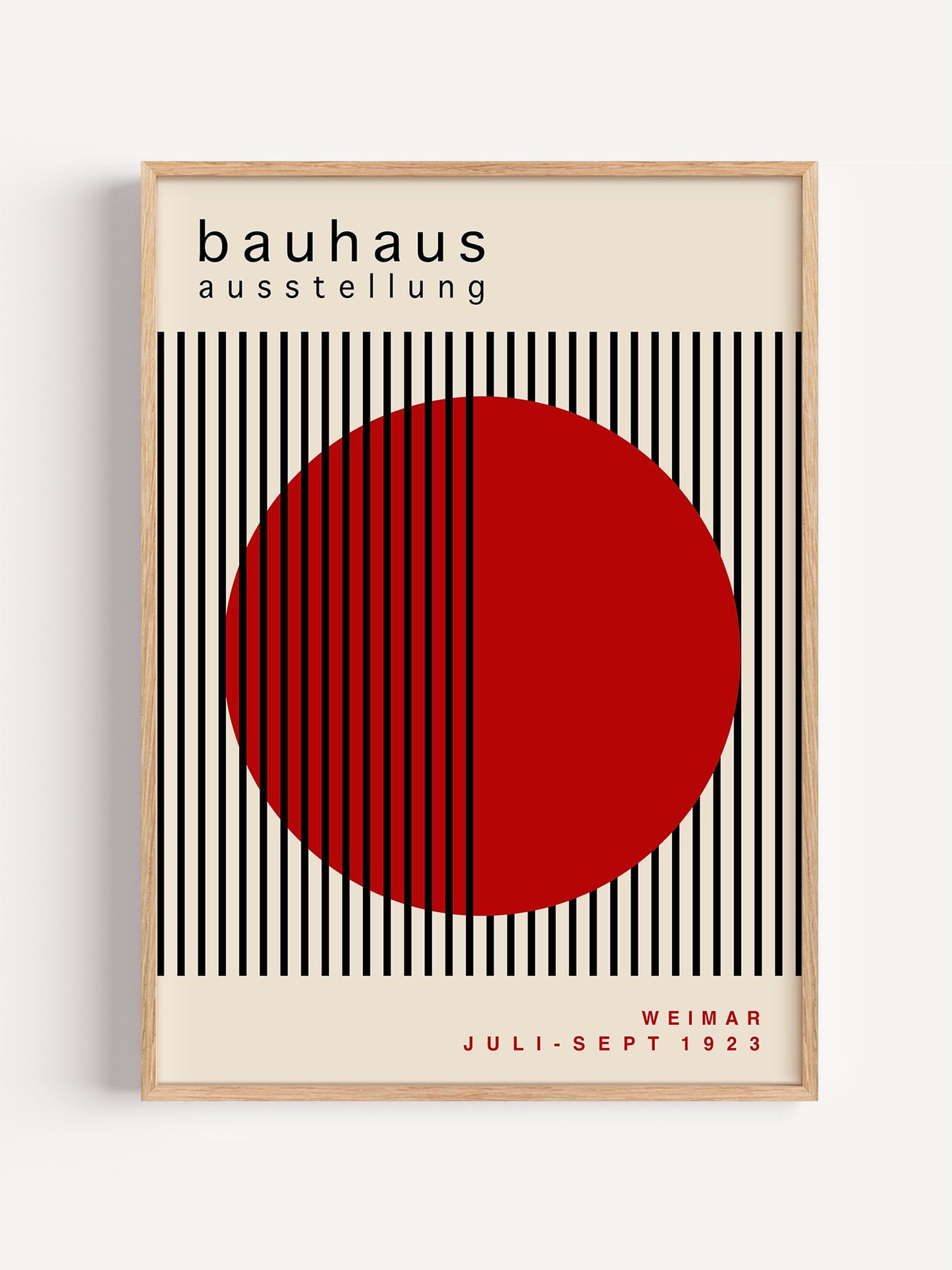Bauhaus Art Print - Red Geometric Wall Art | Mid Century Modernist Poster