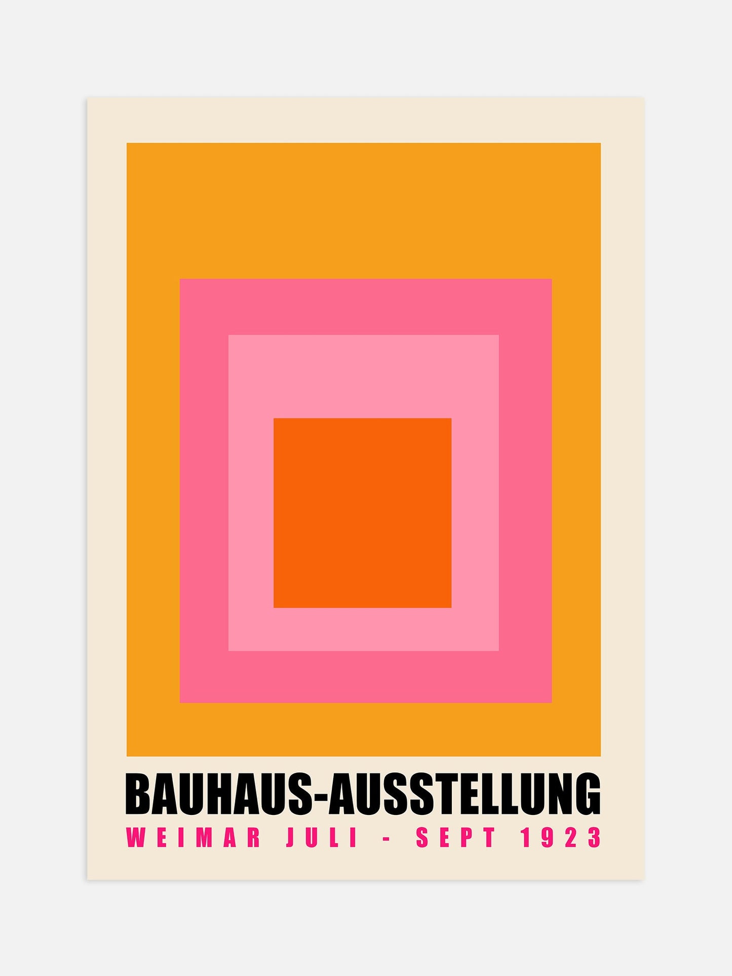 Bauhaus Exhibition Poster – Maximalist Geometric Design Print on Matte Art Paper