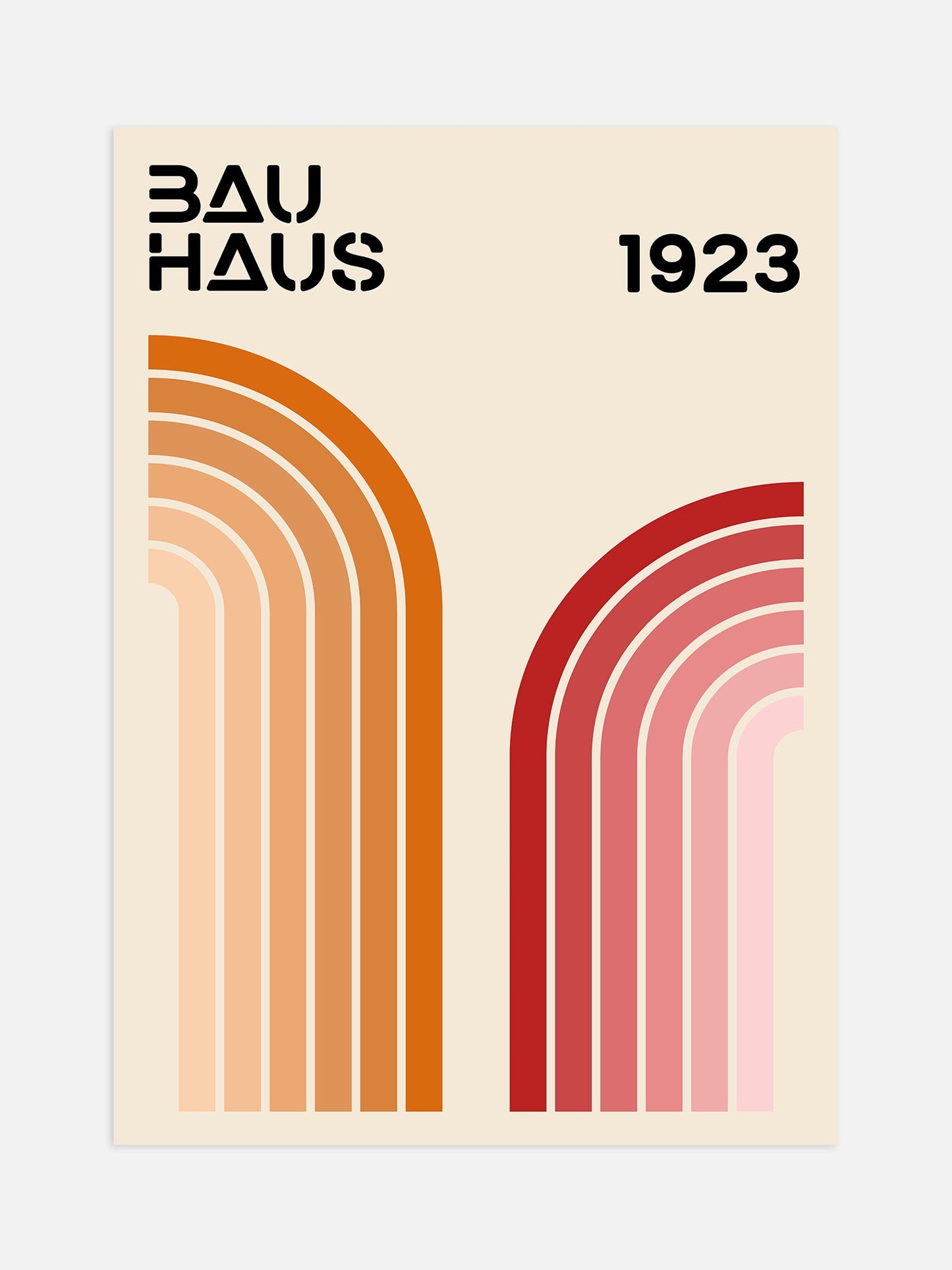 Bauhaus Rainbow Poster – Retro Wall Art With Colorful Gradient Print