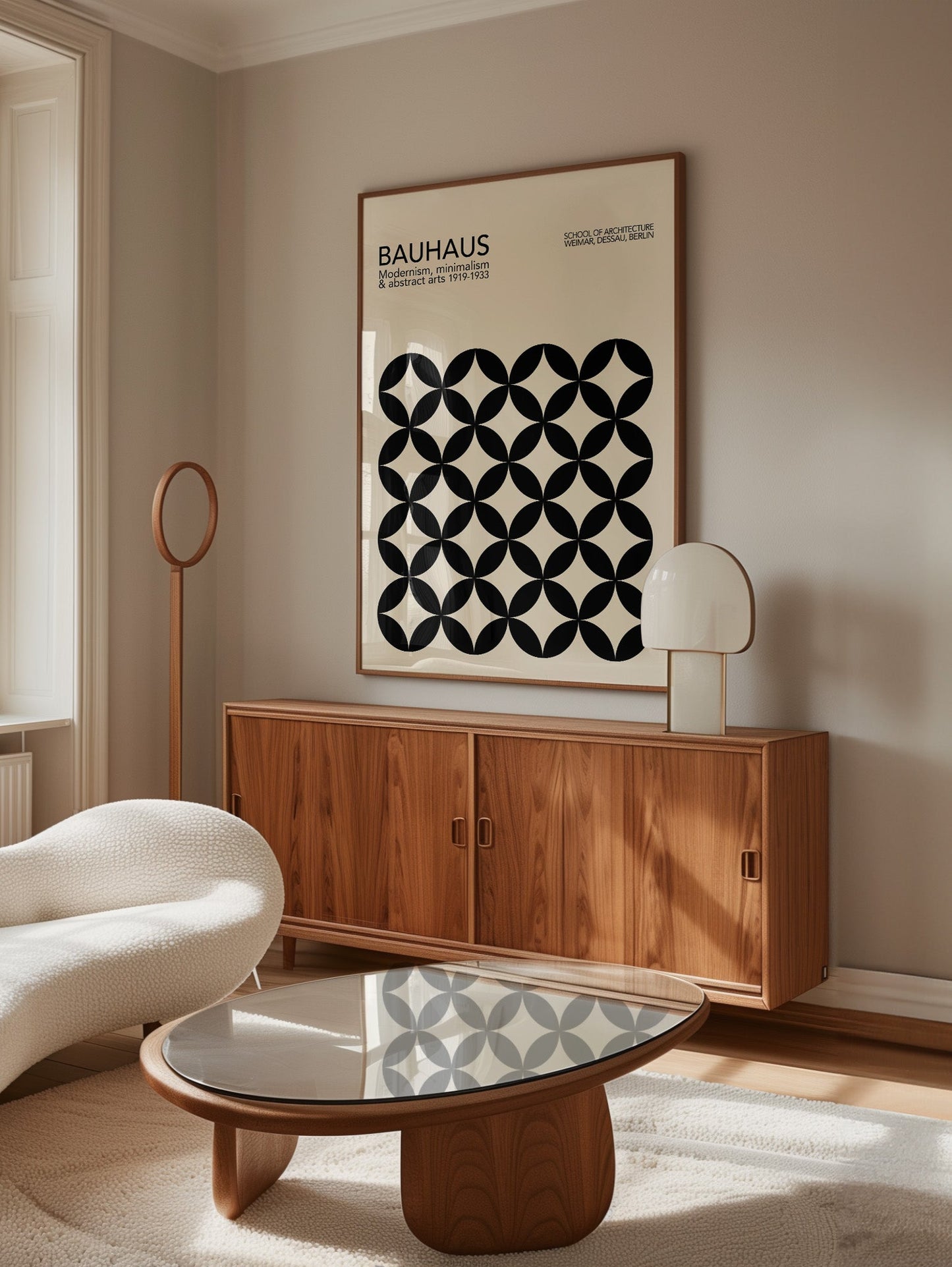 Bauhaus Architecture Poster – Modern Art Print with Geometric Wall Art Design