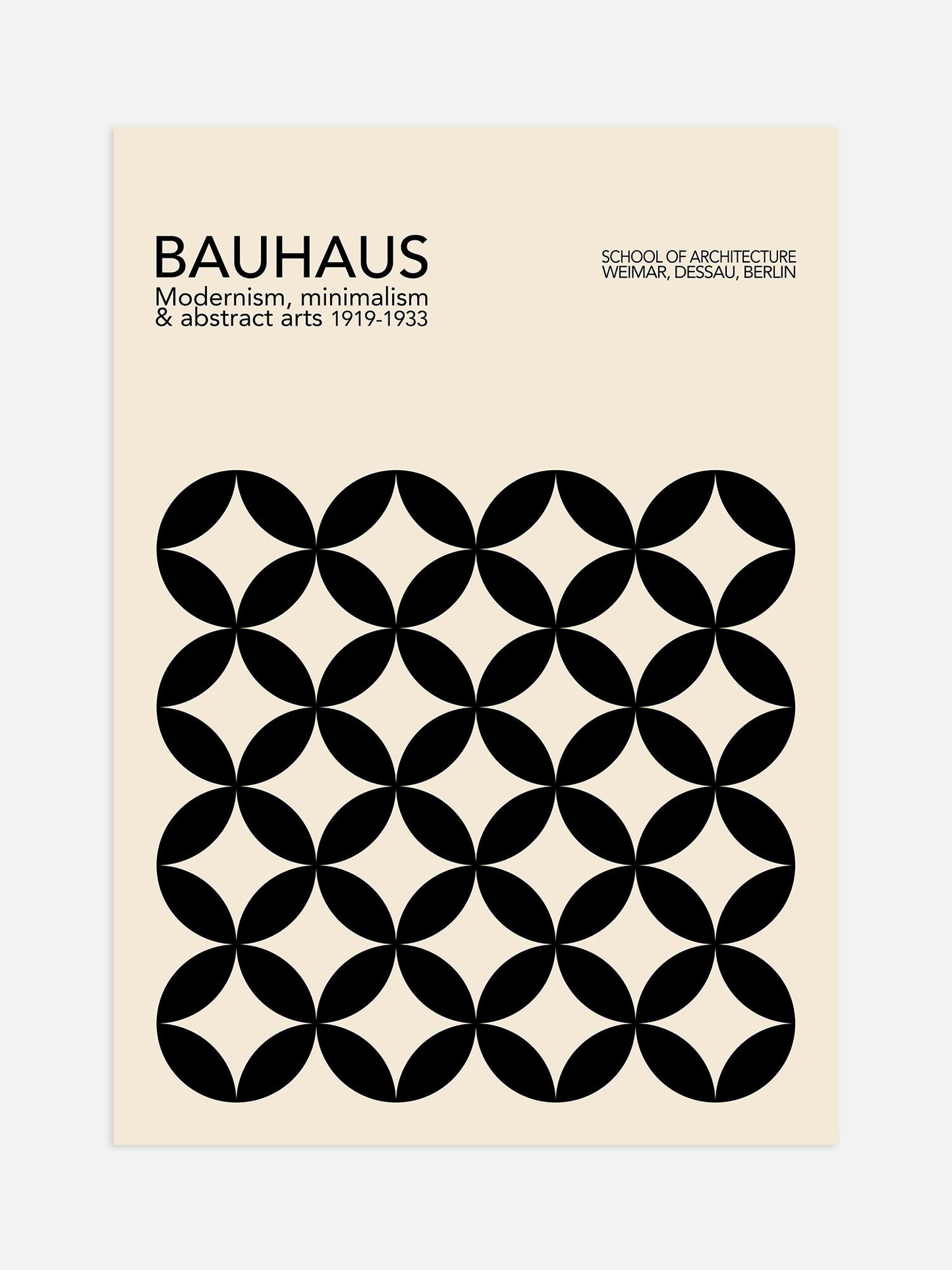Bauhaus Architecture Poster – Modern Art Print with Geometric Wall Art Design