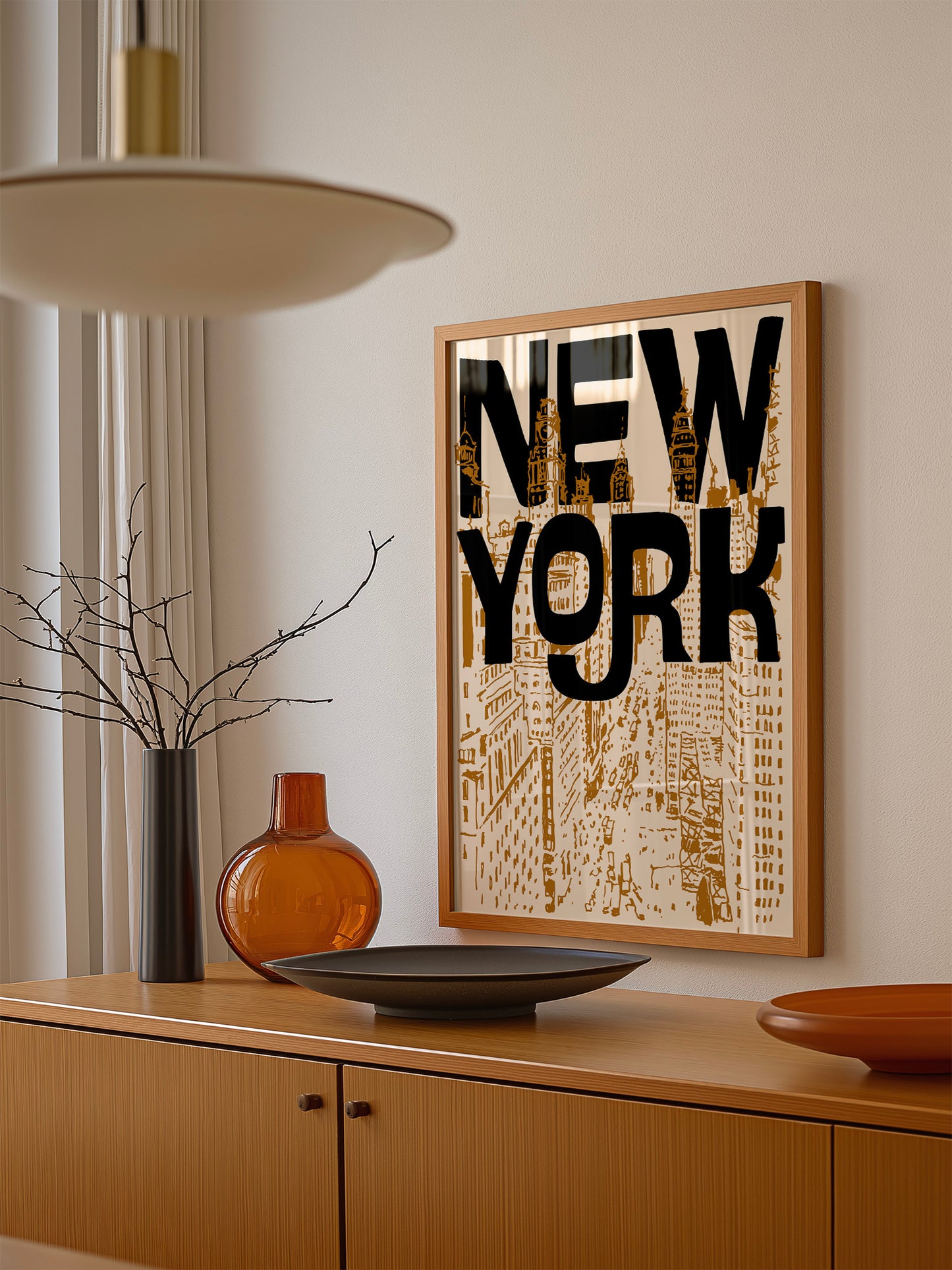New York Travel Poster | Mustard