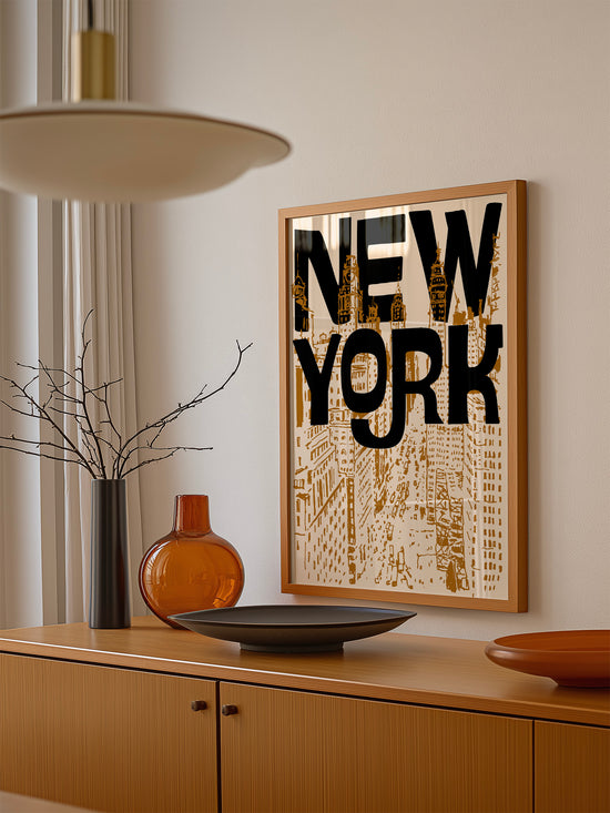 New York Travel Poster | Mustard