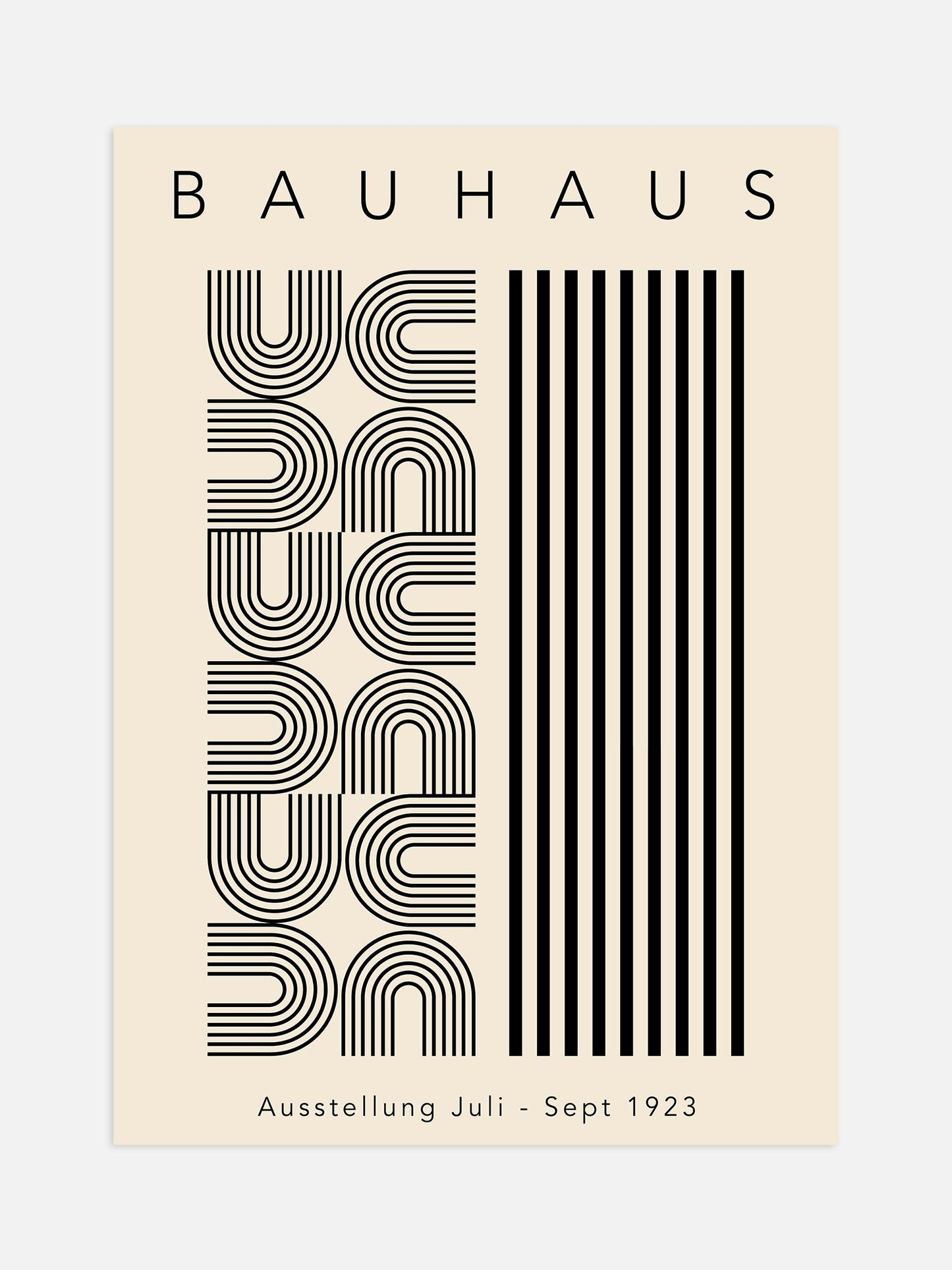 Bauhaus Poster - Black Geometric Wall Art | Minimalist Home Decor Framed
