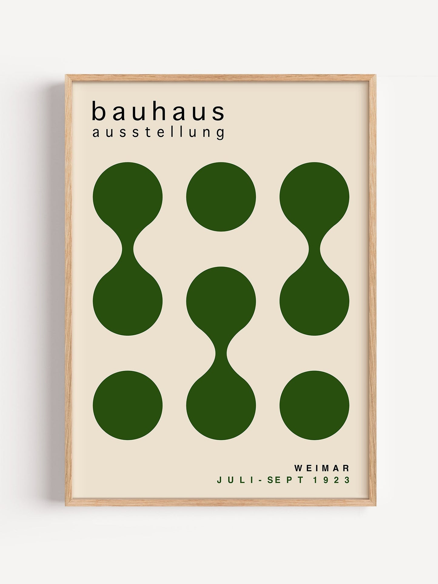 Green Bauhaus Poster - Mid Century Art Print | Modern Wall Art for Living Room Decor