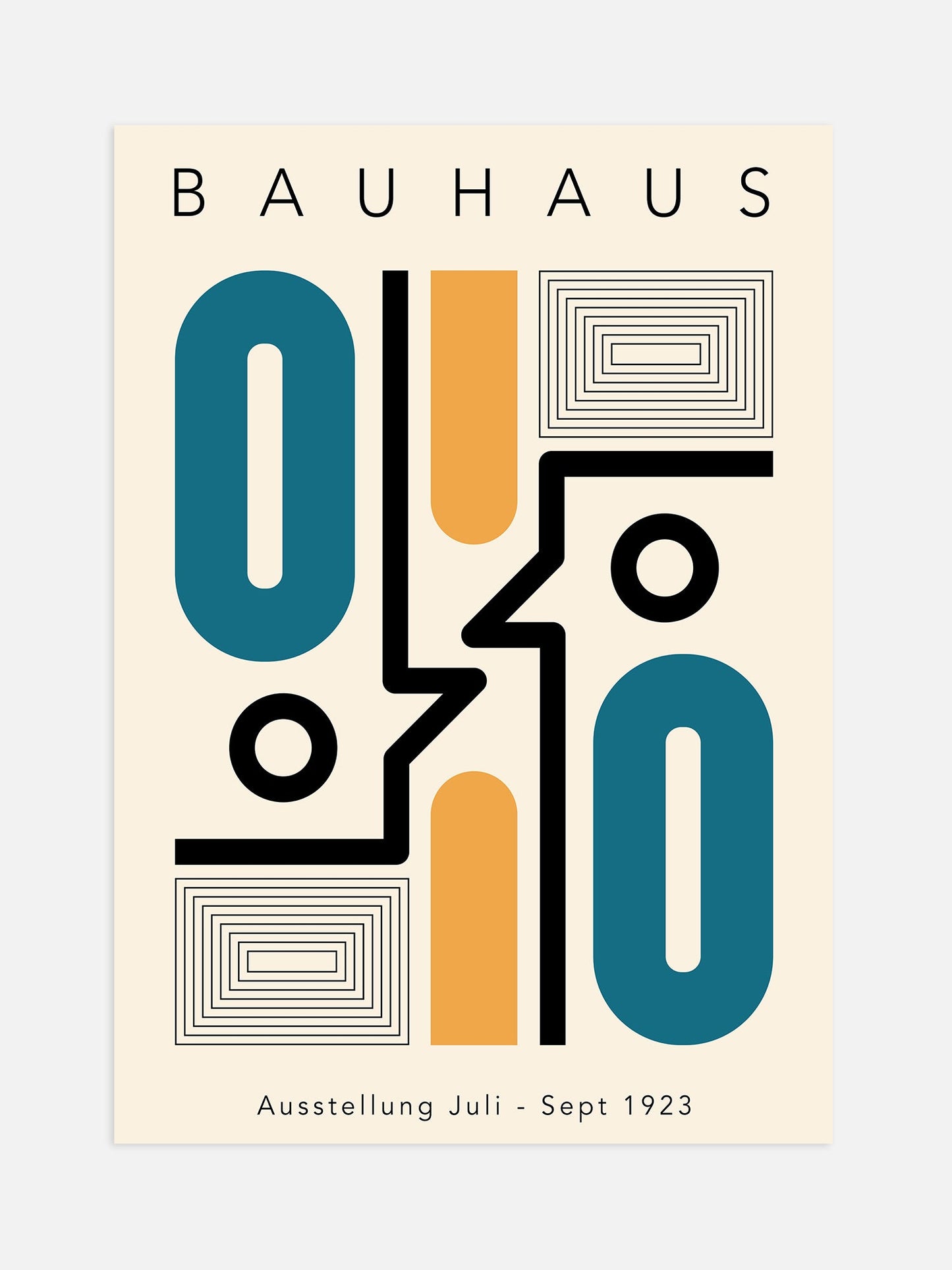 Bauhaus Bird Poster - Geometric Art Print | Mid Century Modernist Wall Art