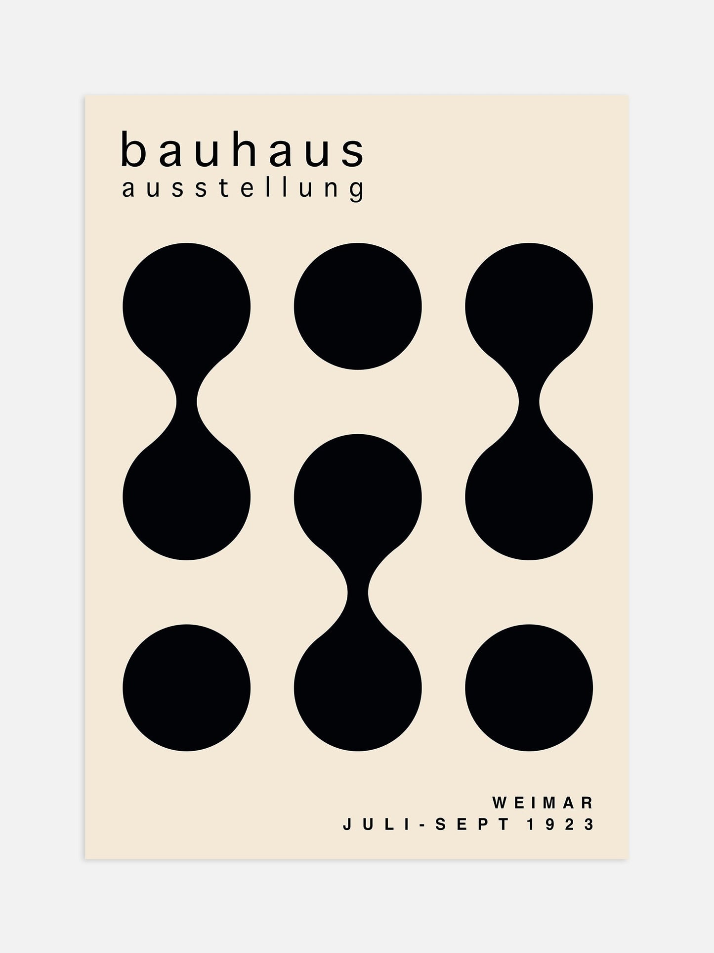 Bauhaus Poster – Black Geometric Minimalist Wall Art for Modern Home Decoration
