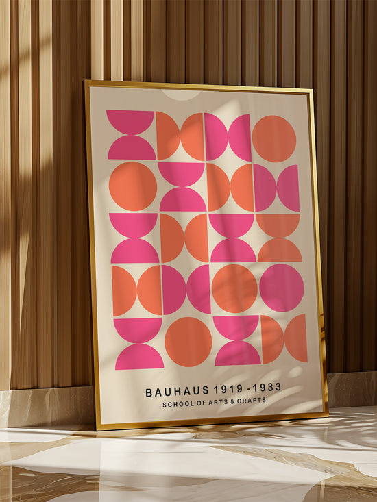 Bauhaus Pink Geometric Print | Digital Download