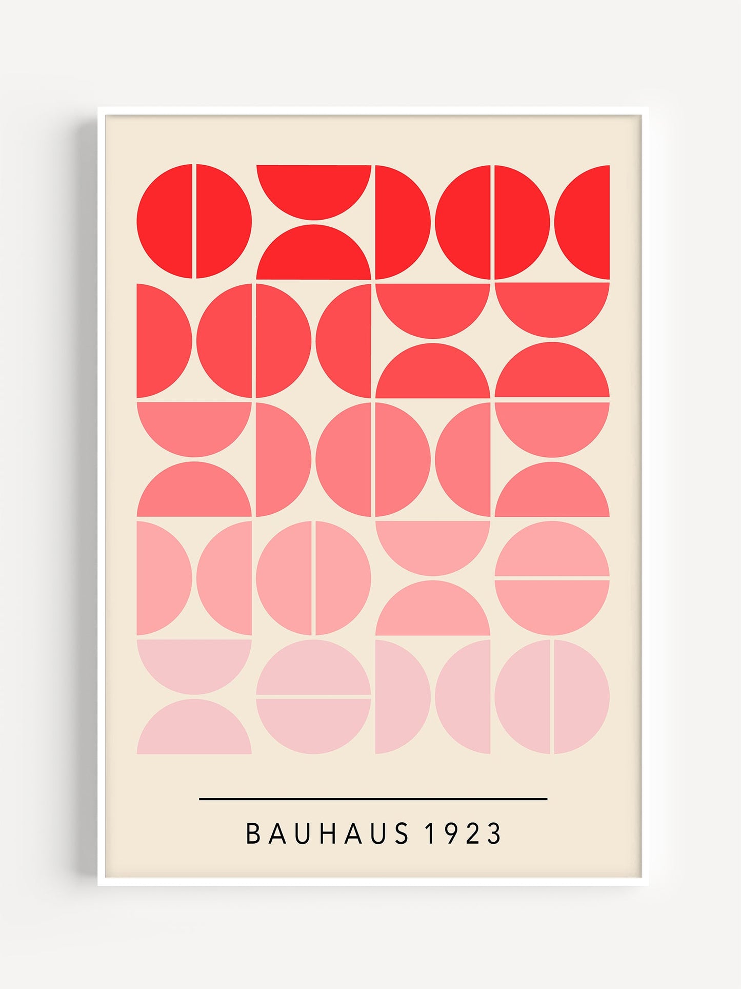 Bauhaus Poster - Red Gradient Art Print | Minimalist Geometric Wall Art