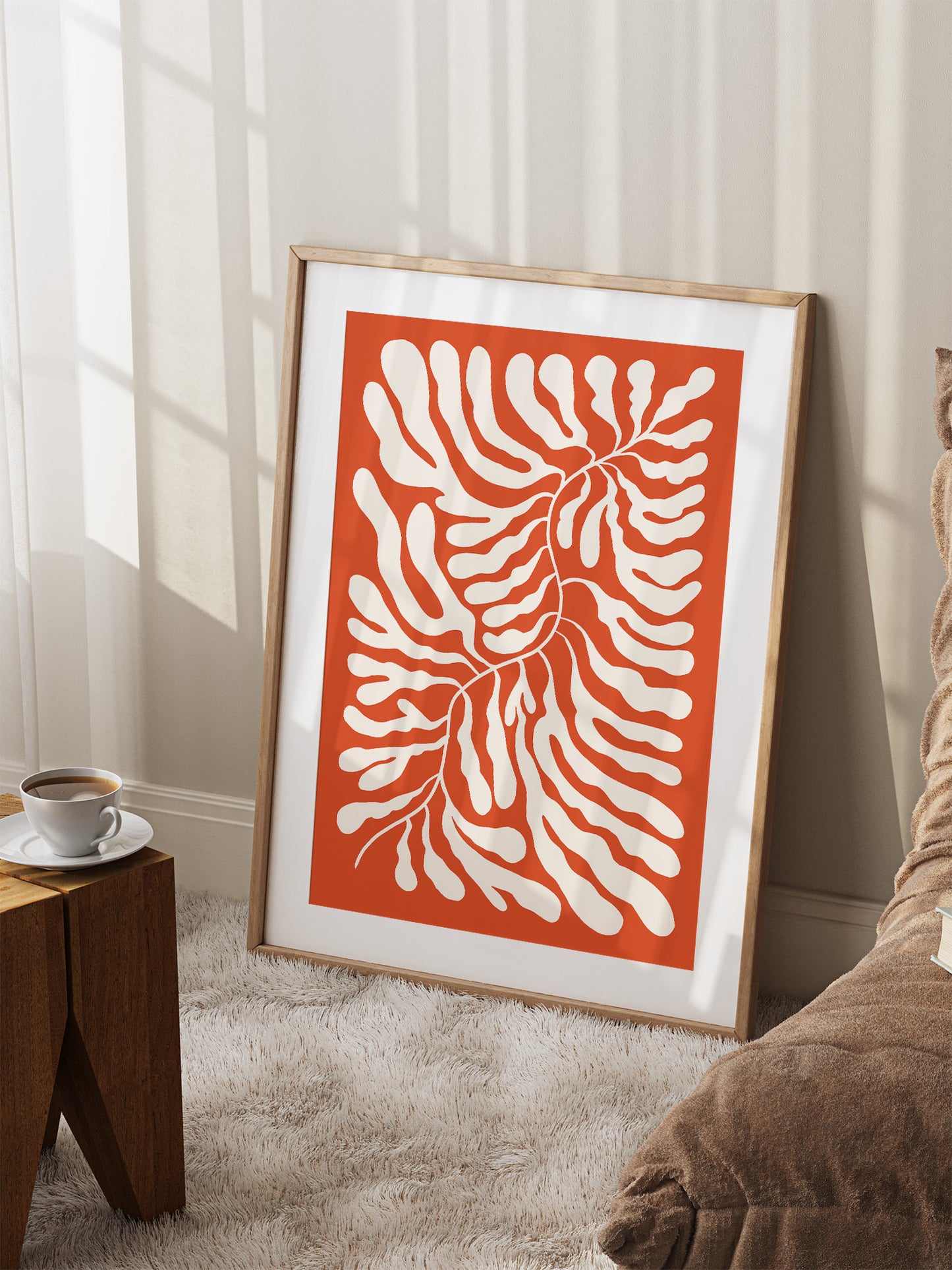 Abstract Wavy Leaf Print | Digital Download