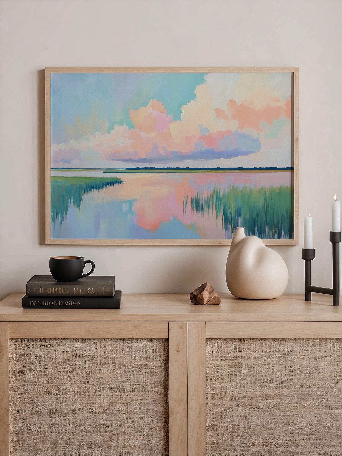 Pastel Sunset Marsh Print | Digital Download