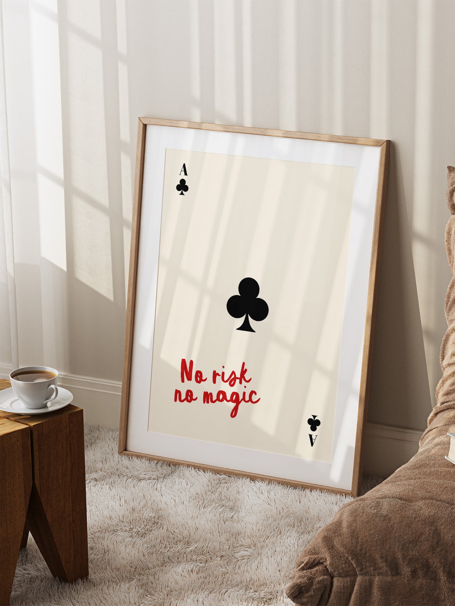 Retro Ace Of Clubs Poster