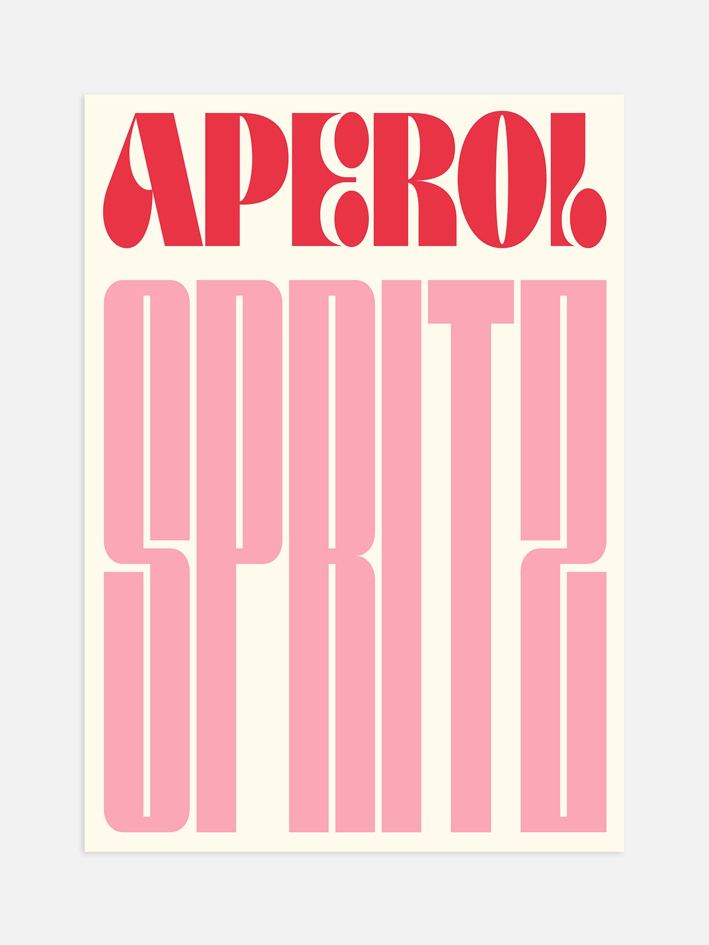 Aperol Spritz Typography Poster