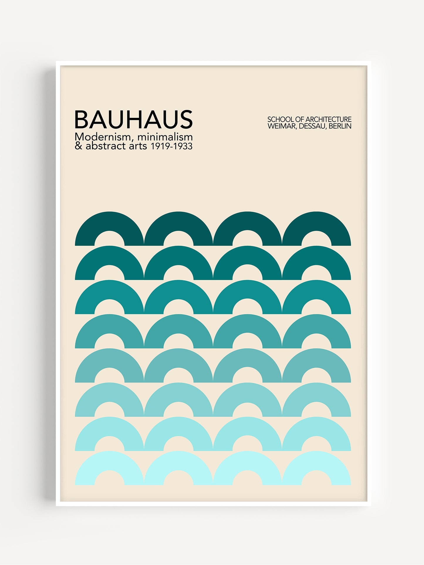 Blue Arches Bauhaus Poster