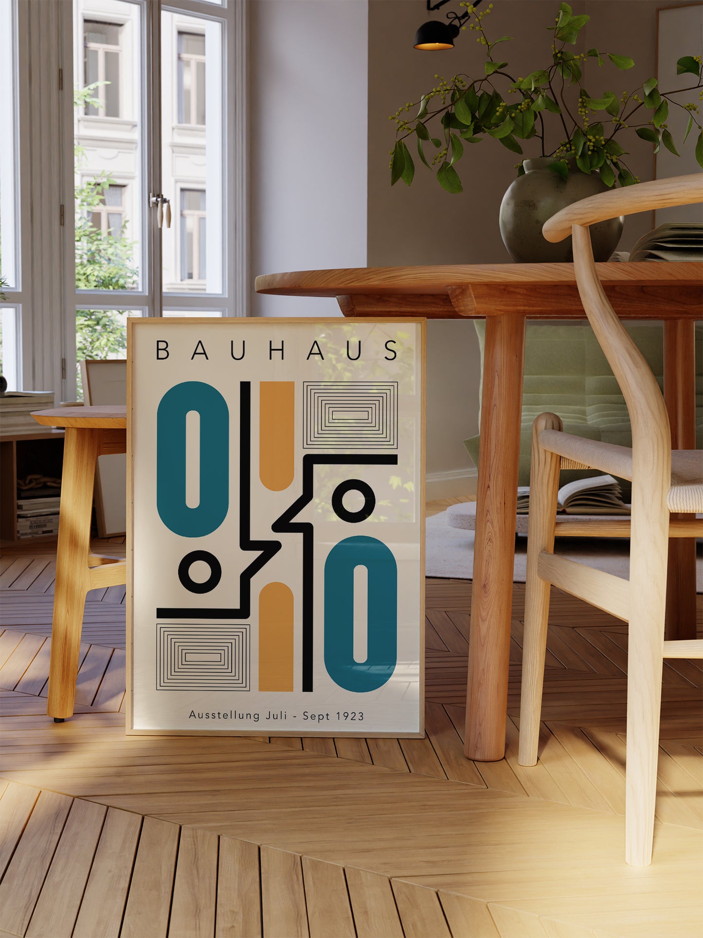 Bauhaus Geometric Bird Poster