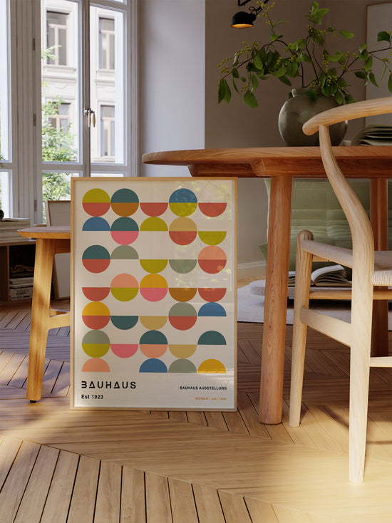 Multicolour Semi Circles Bauhaus Poster