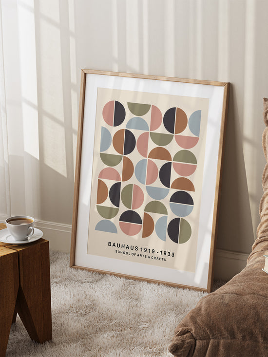 Muted Pastels Bauhaus Poster