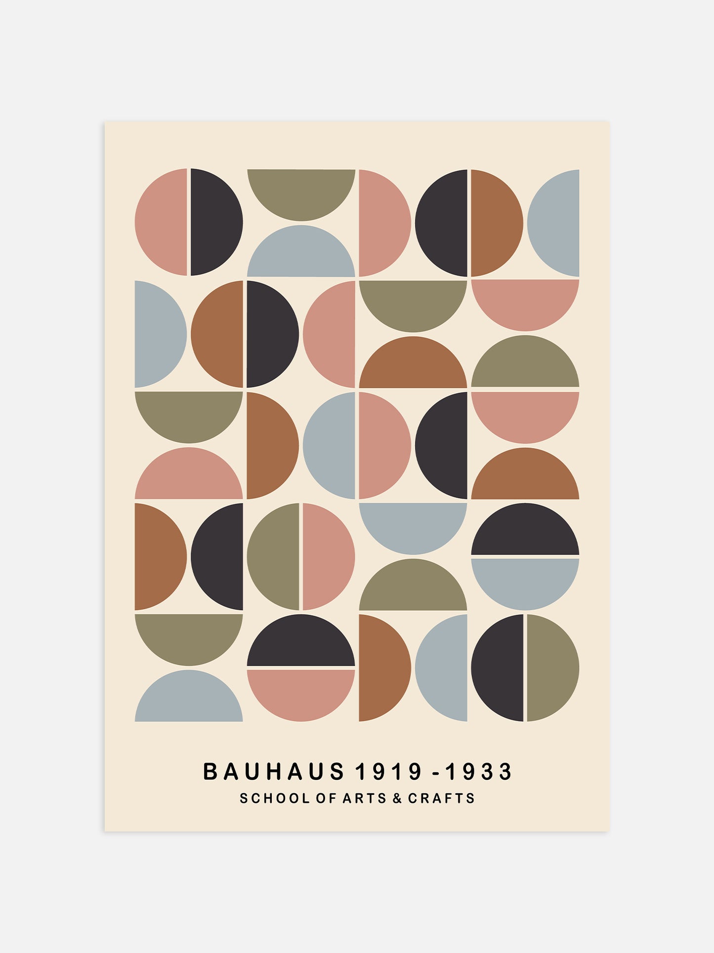 Muted Pastels Bauhaus Poster