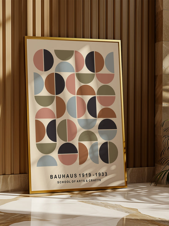 Muted Pastels Bauhaus Poster