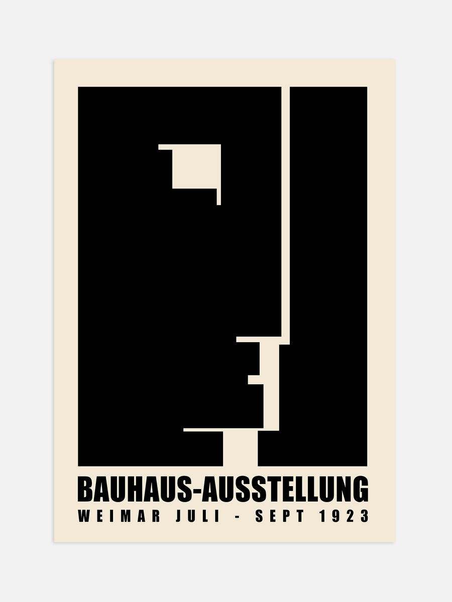 Black Bauhaus Logo Poster – Luxe Poster Co