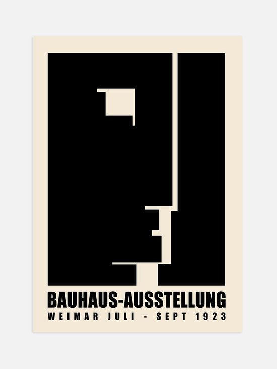 Black Bauhaus Logo Poster