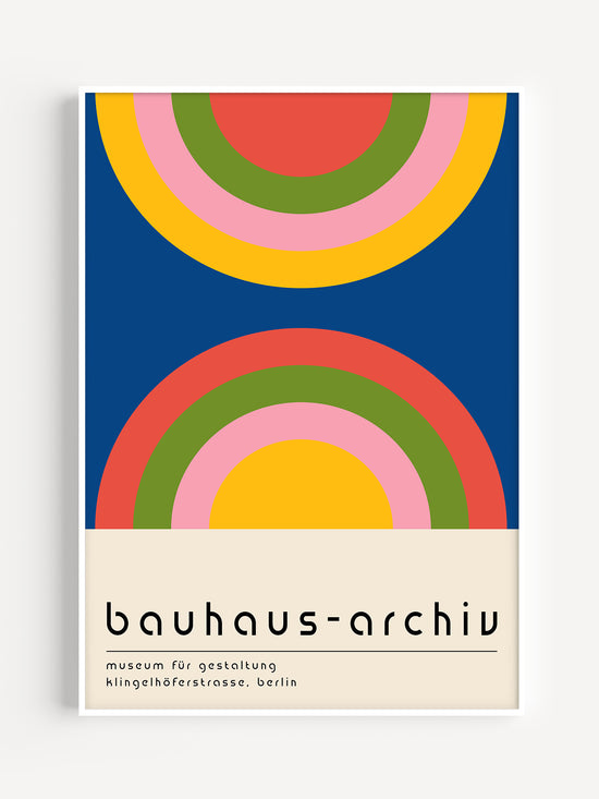 Colourful Bold Bauhaus Poster | Download