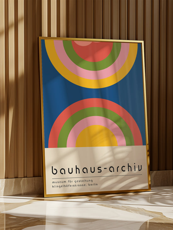 Colourful Bold Bauhaus Poster | Download
