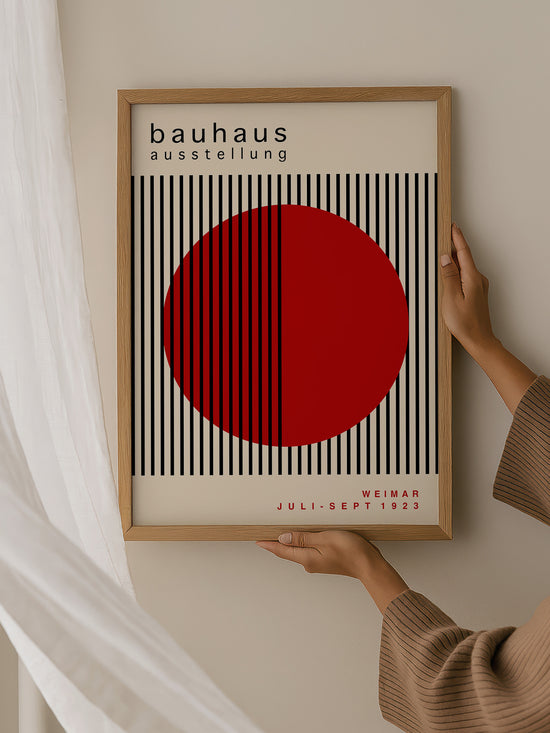 Red Geometric Bauhaus Poster