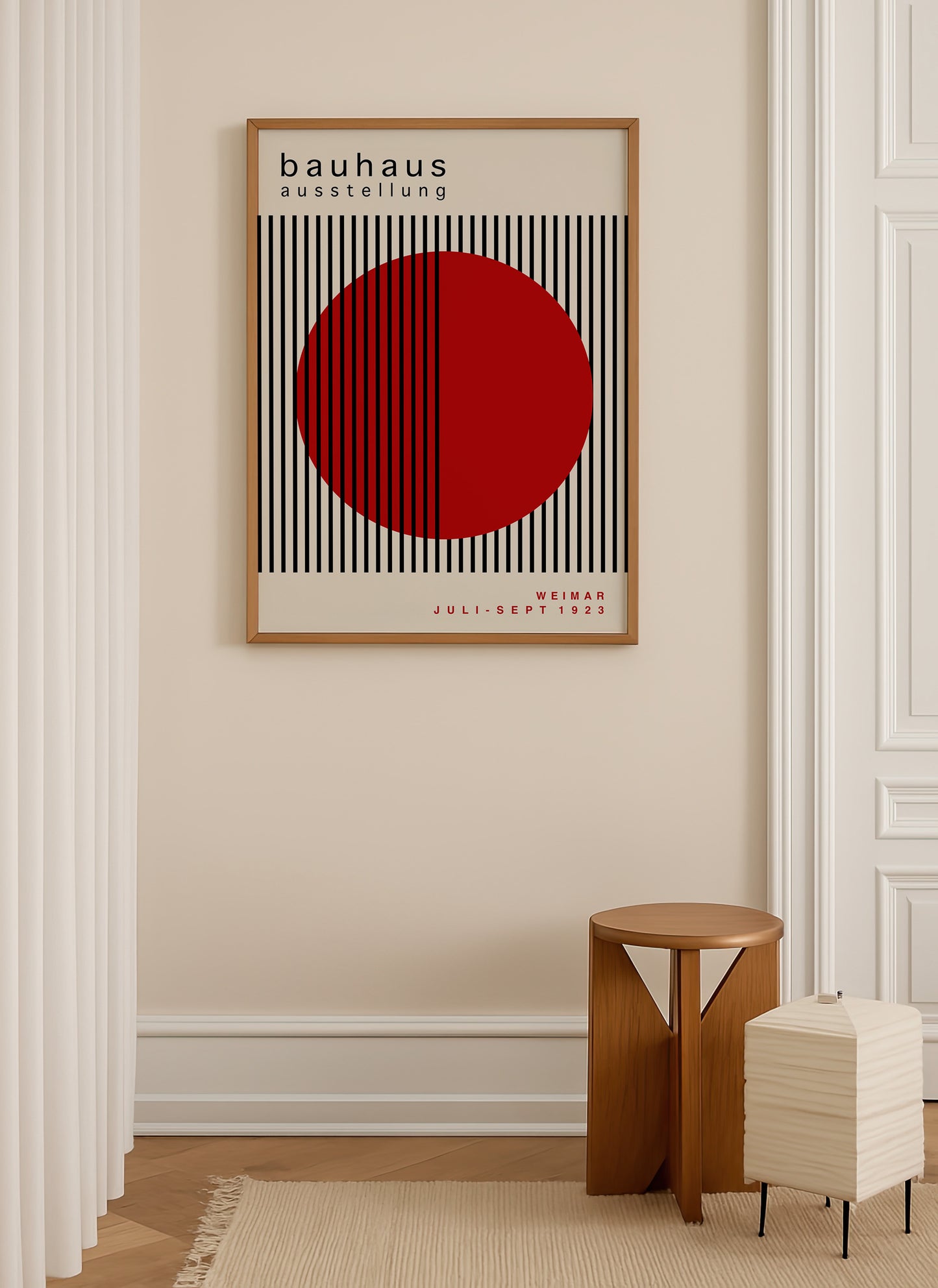 Red Geometric Bauhaus Poster