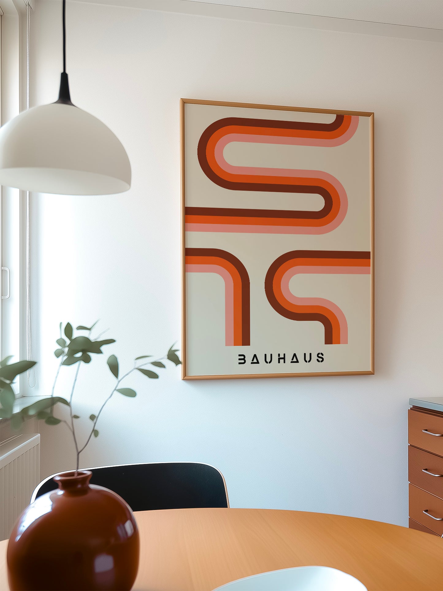 Bauhaus Retro Stripes Poster