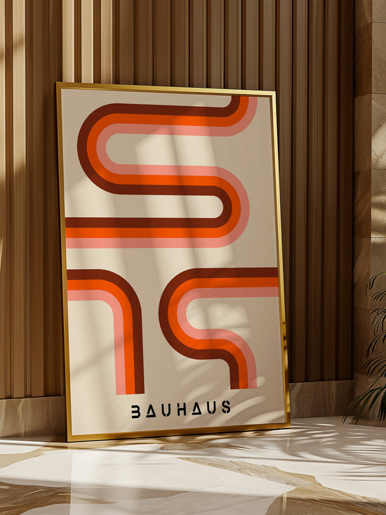Bauhaus Retro Stripes Poster