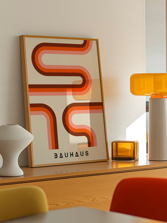 Bauhaus Retro Stripes Poster