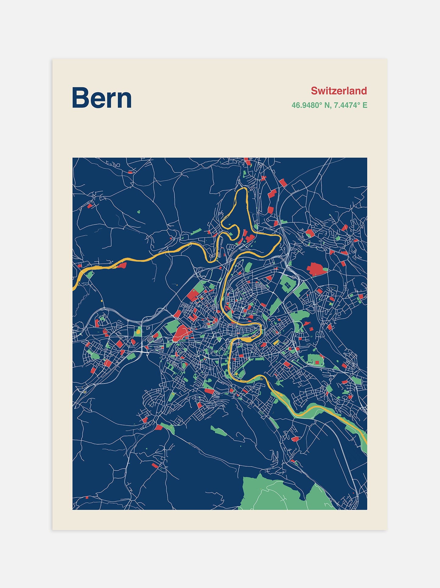Bern Map Print
