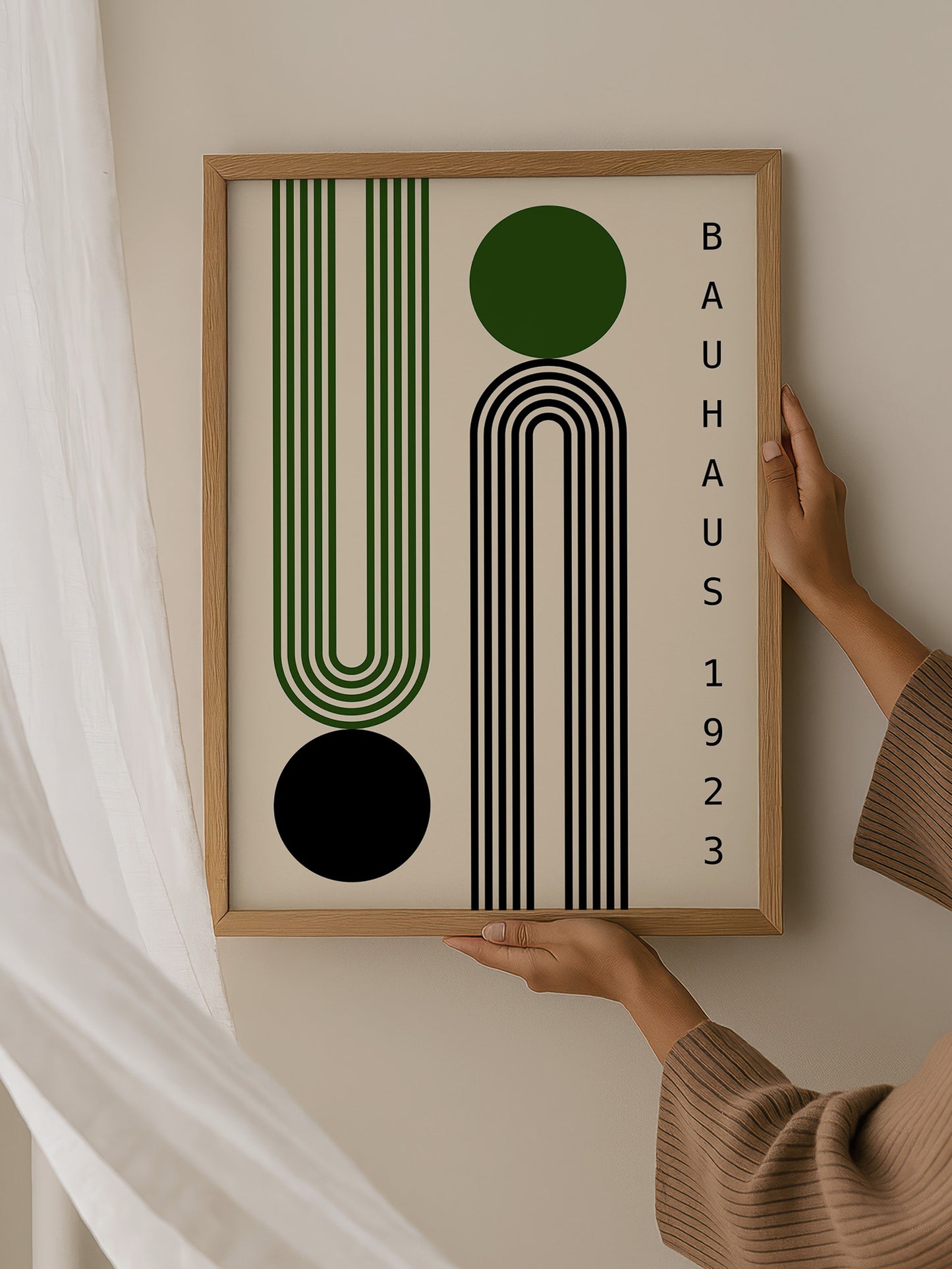 Green And Black Bauhaus Poster