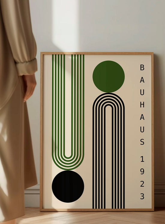 Green And Black Bauhaus Poster